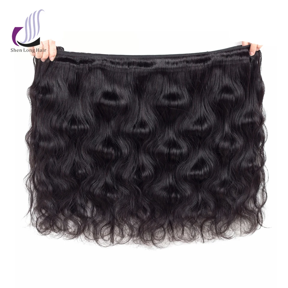 SHENLONG перуанские пучки волос объемные волнистые Remy человеческие волосы для