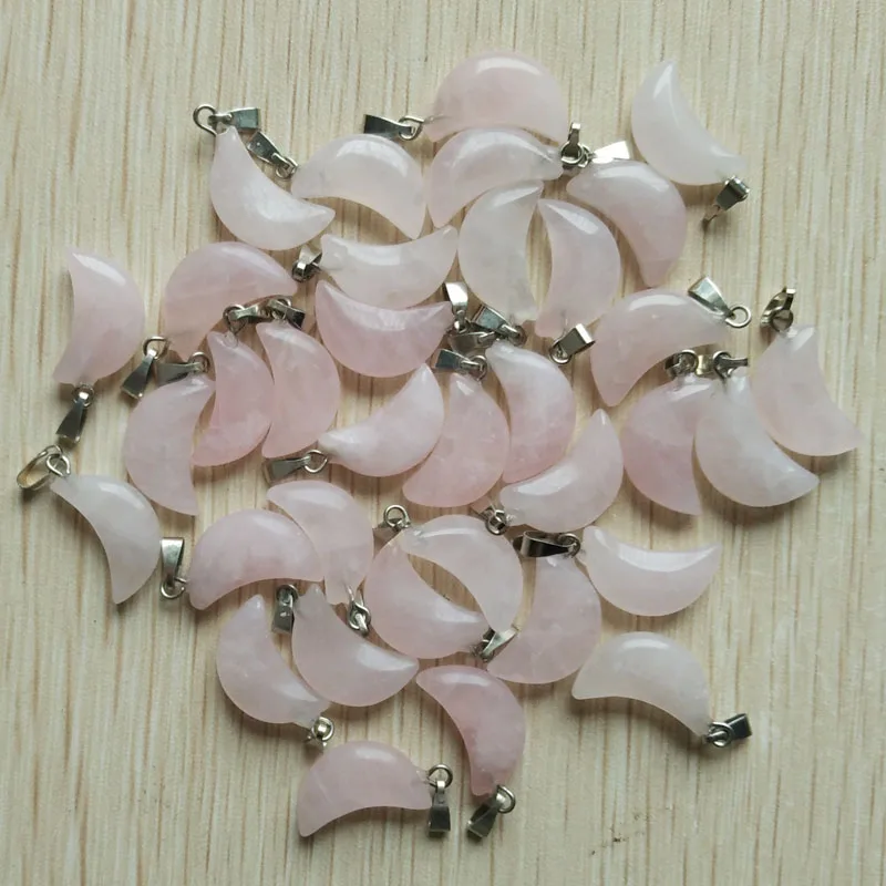 Модные подвески в форме полумесяца из натурального камня высокого качества