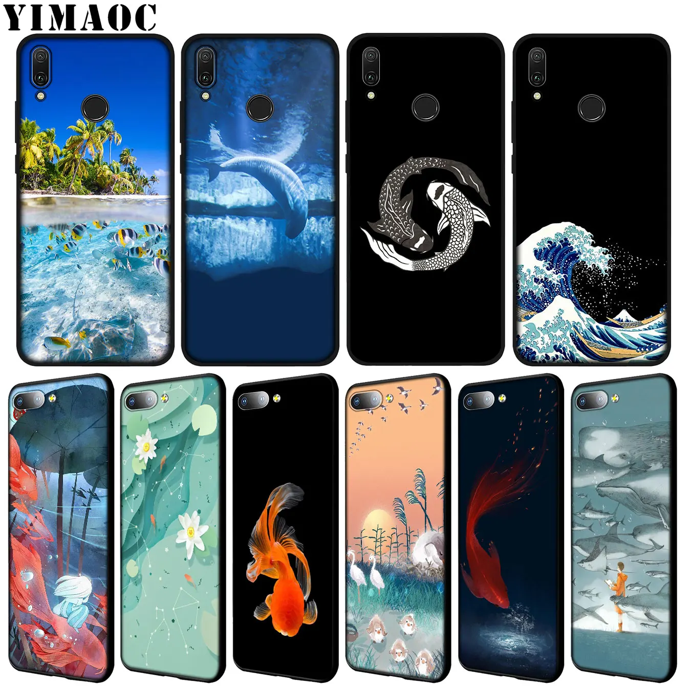 Мягкий чехол YIMAOC в китайском стиле для Huawei Y9 Y7 Y6 Prime 2019 Honor 20 8C 8X 8 9 9X 10 Lite 7C 7X 7A