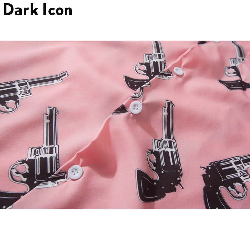 Мужская Уличная рубашка с отложным воротником Dark Icon винтажная уличная в стиле