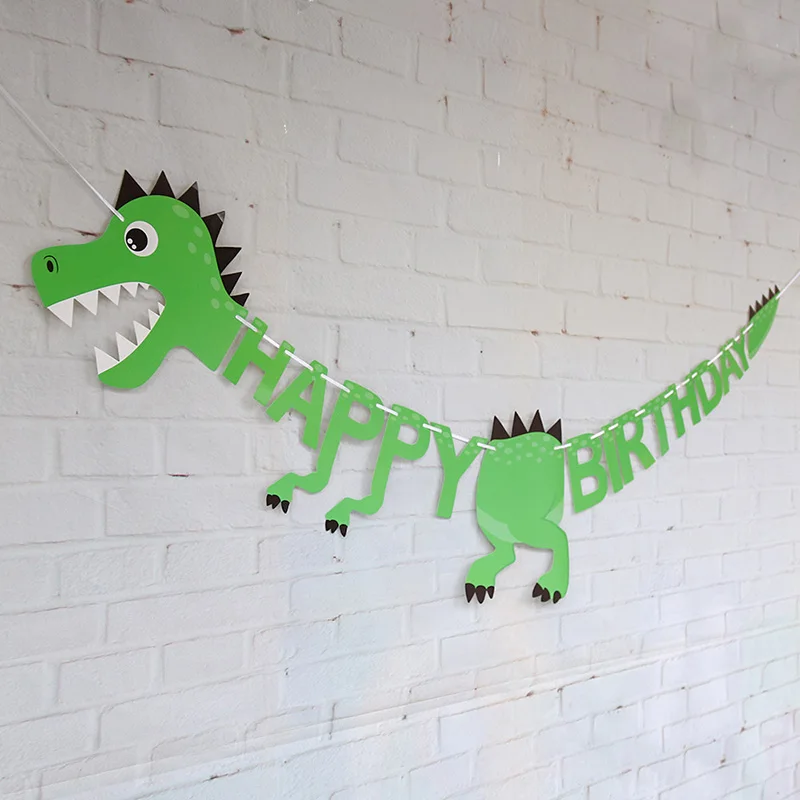 Roar Dinosaur Party Banner Decoration Will One Boy Birthday Paper Flower Kids Favors Cute Dino Balloons DIY Supply | Дом и сад