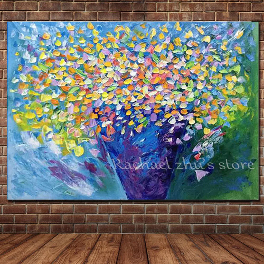 Новое поступление ручная роспись абстрактные цветы картины маслом на холсте