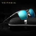 Мужские солнцезащитные очки VEITHDIA, винтажные брендовые дизайнерские очки с квадратными поляризационными стеклами, модель 6368,
