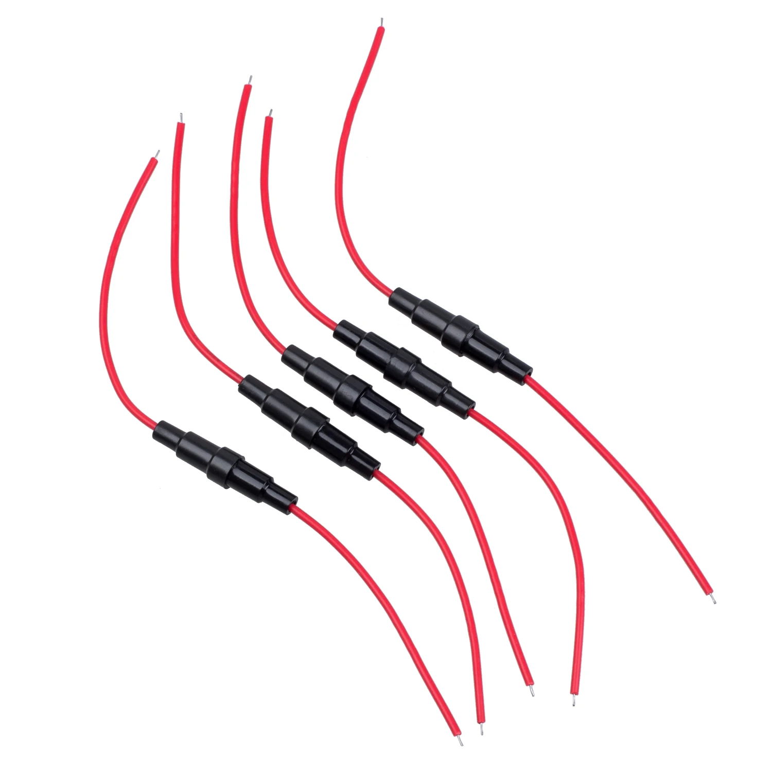 Абсолютно Новый SODIAL (R) 5 шт. тип винта 22 AWG провод 5x20 мм Встроенный держатель