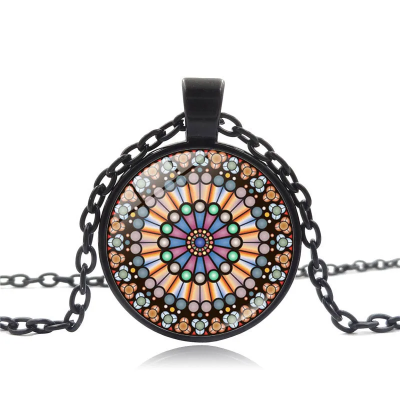 2019 ожерелье кабошон с фото из окрашенного стеклом пурпурной розы цепочкой в