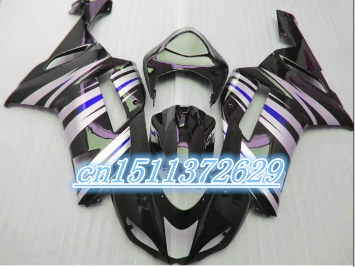 

Dor-bodywork kit for Kawasaki Ninja fairings 636 ZX6R 07 08 black white ZX-6R 2007 2008 fairing kit D