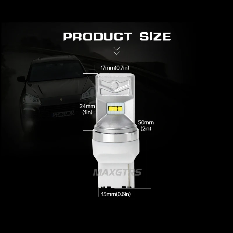MAXGTRS 2 шт. T20 W21W 7440 LED 6 SMD ZES чип Автомобильный светодиодный задний сигнал поворота