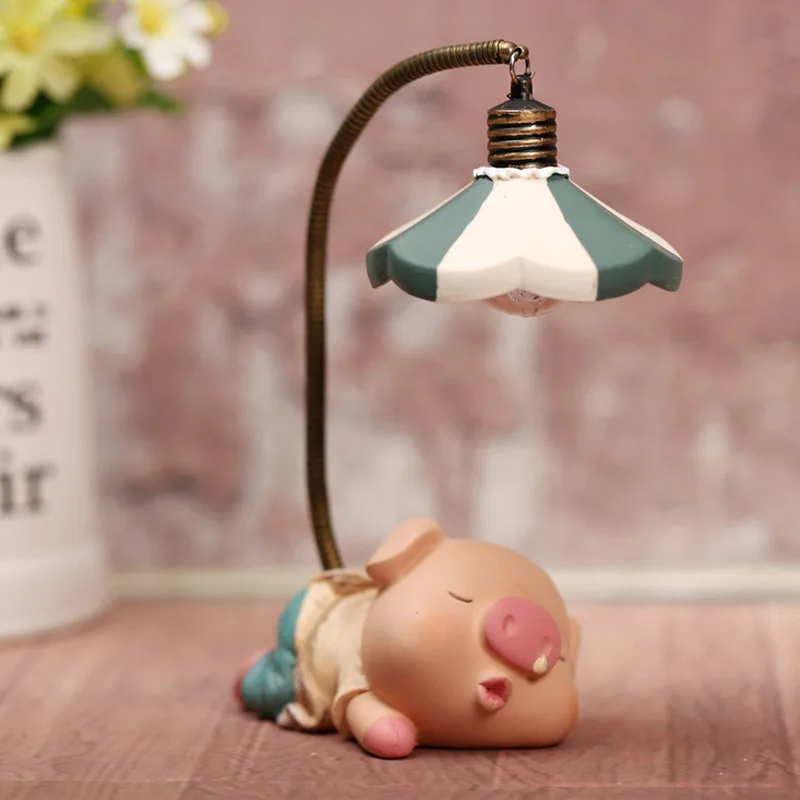 Японское аниме Kawaii Мультфильм Zakka детская свинка светодиодный ночсветильник