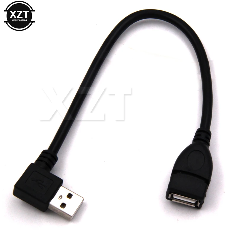 Новейший удлинитель с углом 90 градусов около 26 см USB 2 0 A штекер-гнездо usb правый