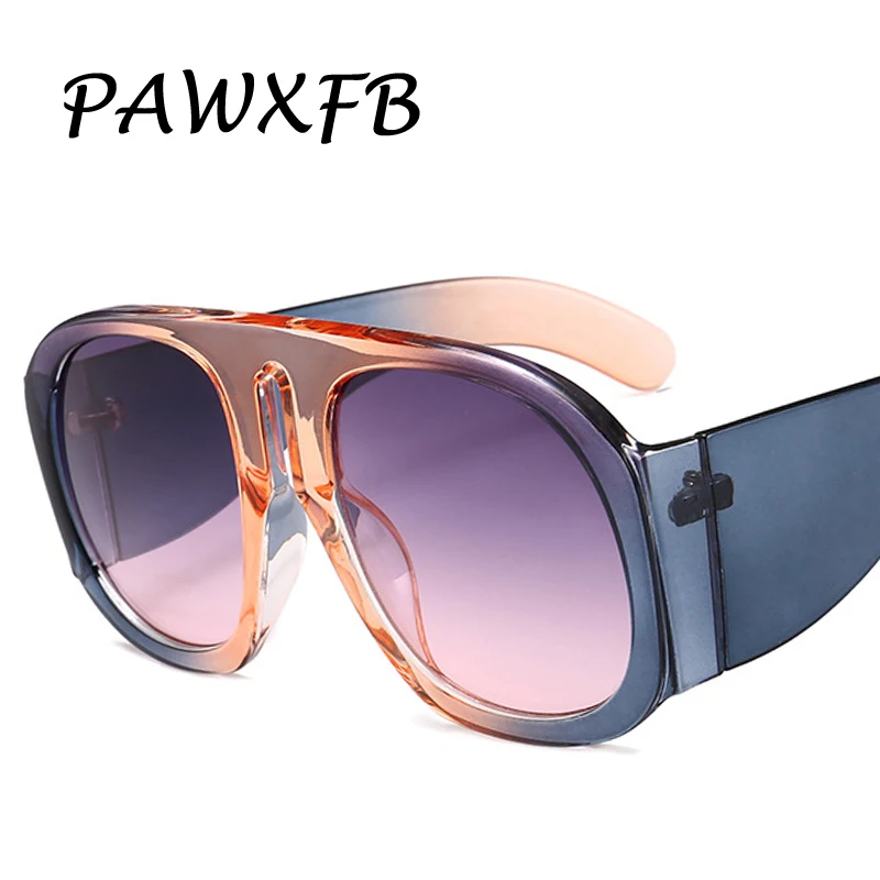 Женские Овальные Солнцезащитные очки PAWXFB большие оправы в ретро стиле