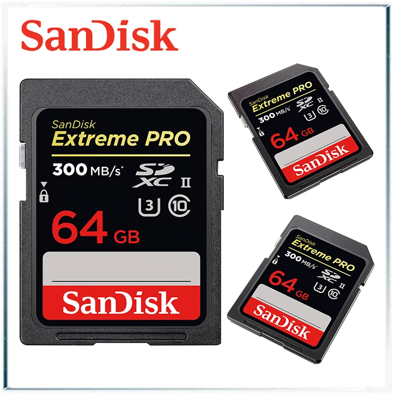 Карта памяти SANDISK EXTREME PRO SD карта sandisk extreme pro sd uhs II cand cartao de memoria carte car gopro kart флэш