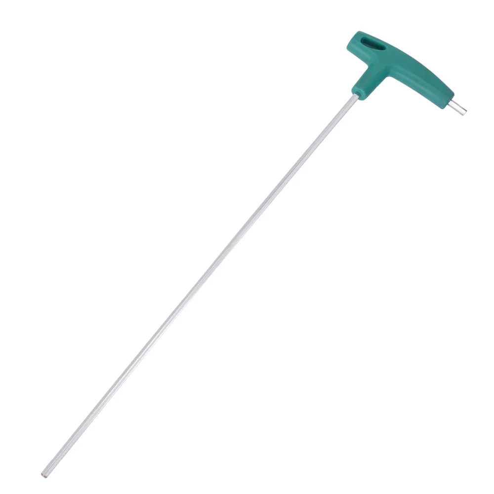 

UXCELL Newest 1 Pcs Extra Long Arm 4mm T-Handle Hex Key Wrench Chrome Finish