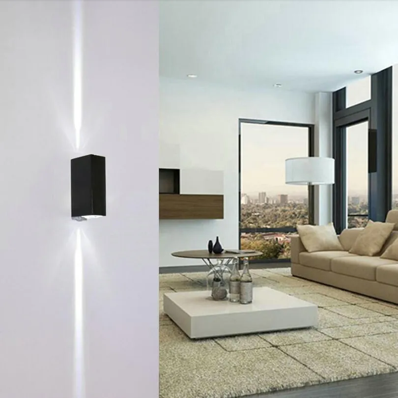 

DHL Free Shipping 2x3W LED Wall Light Corridor Entrance Aisle Living Room Bedroom 6W LED Wall Lamp Up&Down LED Light AC85-265V