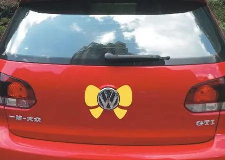 fashion design Funny bowknot vinyl wall car sticker custom made decoration colorful wallpaper logo | Дом и сад
