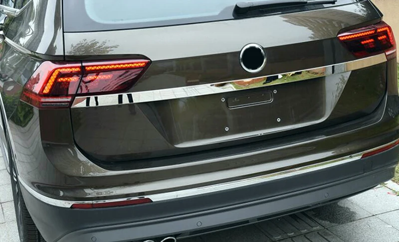 Для Фольксваген Tiguan 2017 2018 автомобильный Стайлинг крышка багажника молдинговая