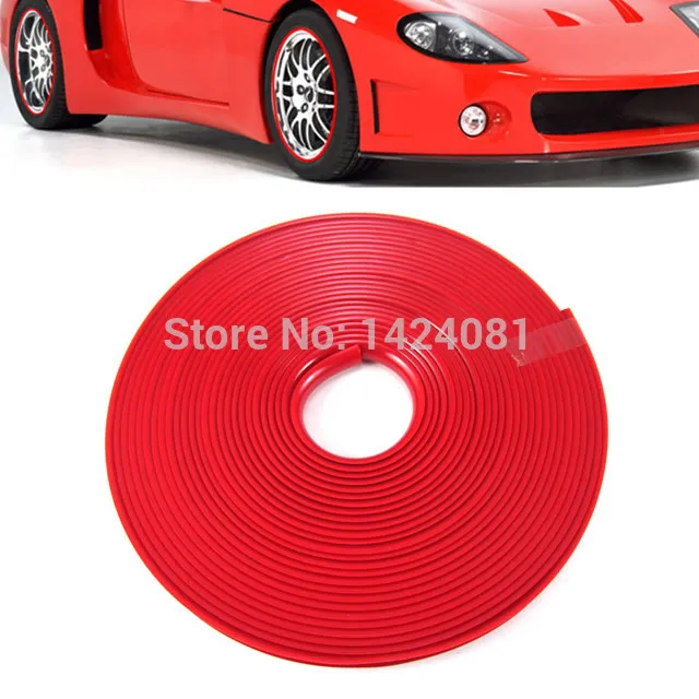 7-метровая стандартная полоса для защиты шин Резиновая литья красная желтая