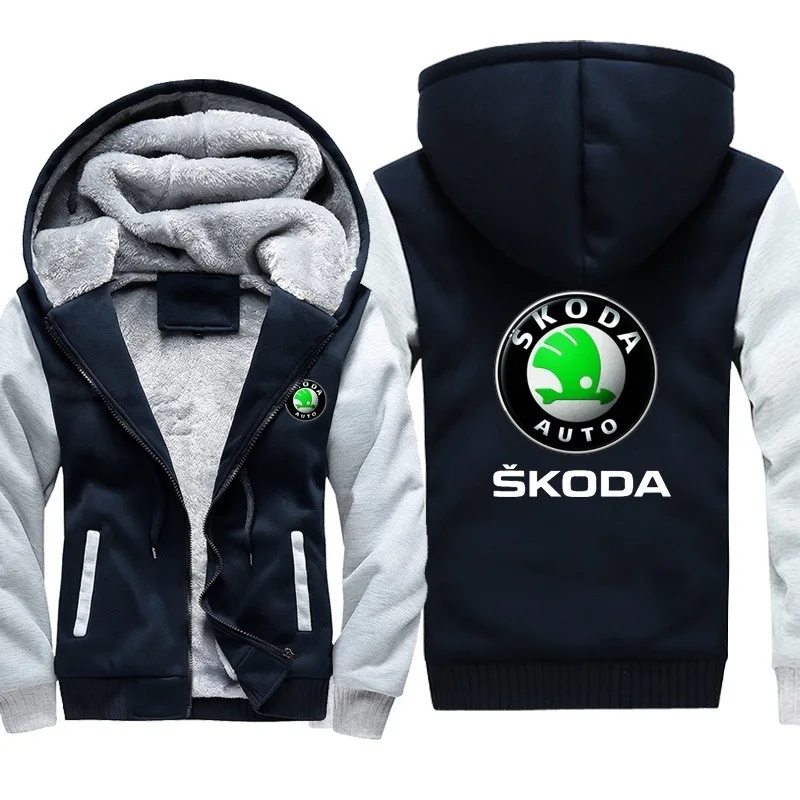 Для автомобиля Skoda шерстяная Толстовка женщин мужчин негабаритных Толстовки с