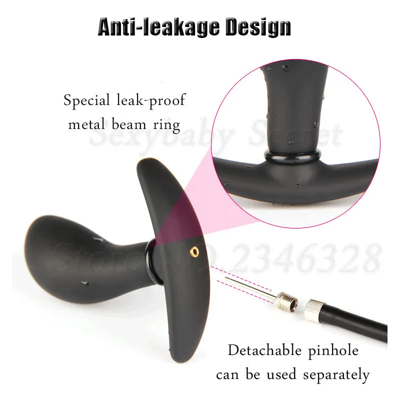 Силиконовый большой надувной фаллоимитатор Anus Buttplug Extender Dilatador Гинекологическое