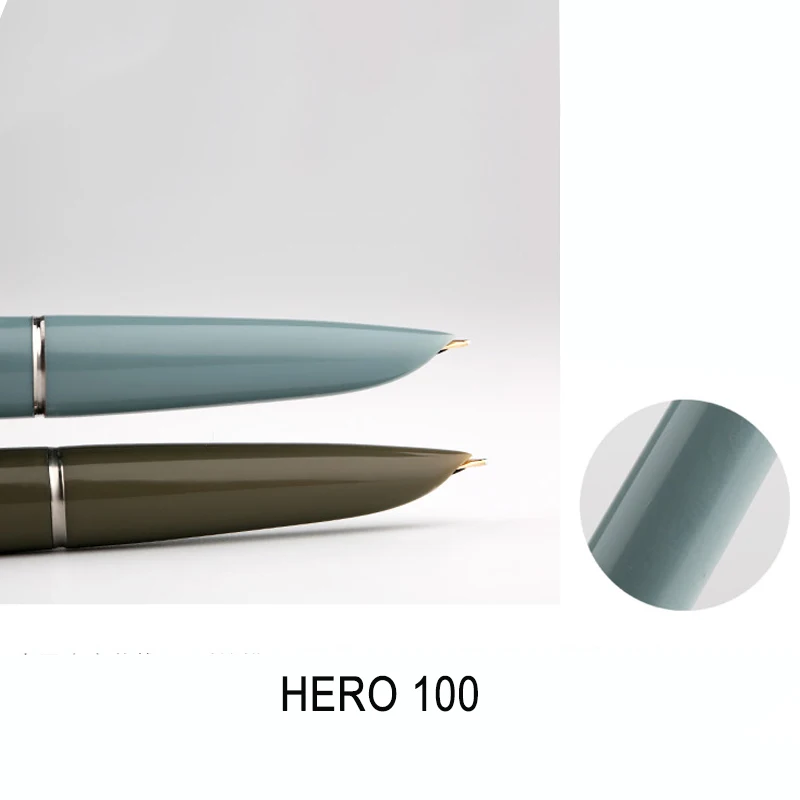 Hero 100 14K Золотое перо, Классическая авторучка, аутентичное качество, металл, все стали/полусталь, выдающиеся чернила, ручка для письма, подарочный набор