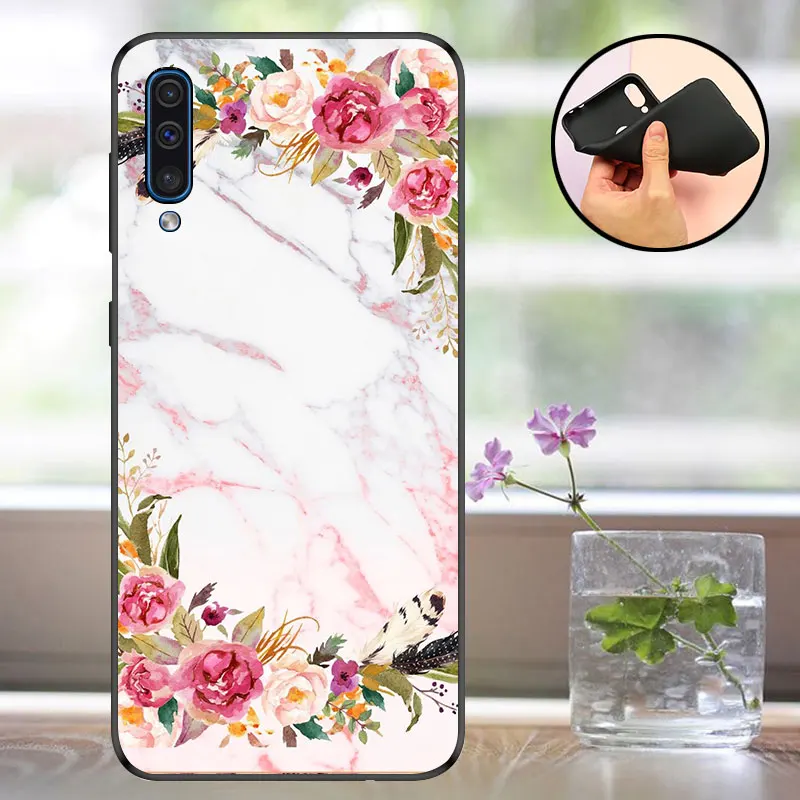 SCL Чехол для samsung Galaxy A50 Чехол черный чехол для телефона для samsung A50 чехол Капа кремния СПС samsung 50 A505f матовый чехол - Цвет: SCL