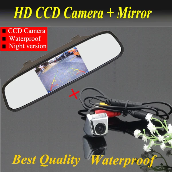 HD 4 3 дюймовый зеркальный монитор DVD дисплей CCD ночного видения Автомобильная