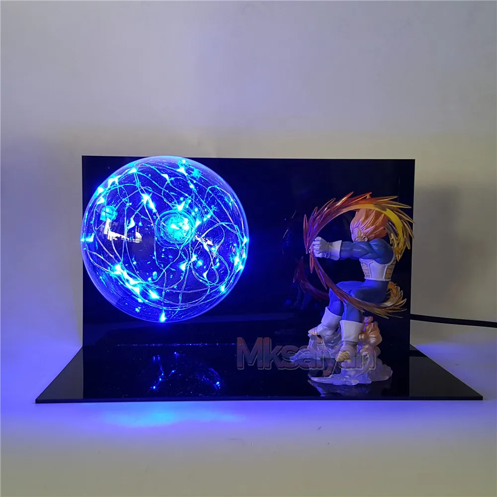 Dragon Ball Z фигурка Вегета Kamehameha DIY Светодиодная лампа светильник аниме дисплей 7
