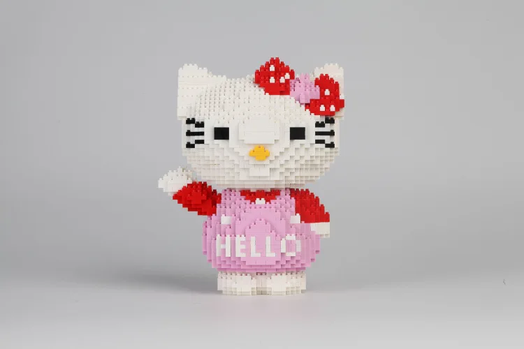 ZRK 7801 1937 шт. рисунок «Hello Kitty» для костюмированной вечеринки по японскому аниме мультфильм DIY Конструкторы "Magic" Алмаз строительный блок игрушки совместим с