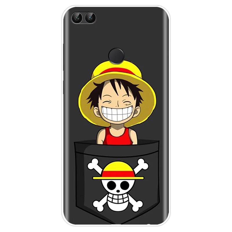 Чехол в стиле аниме Luffy One Piece Мягкий силиконовый чехол из ТПУ для телефона Huawei P9 P10