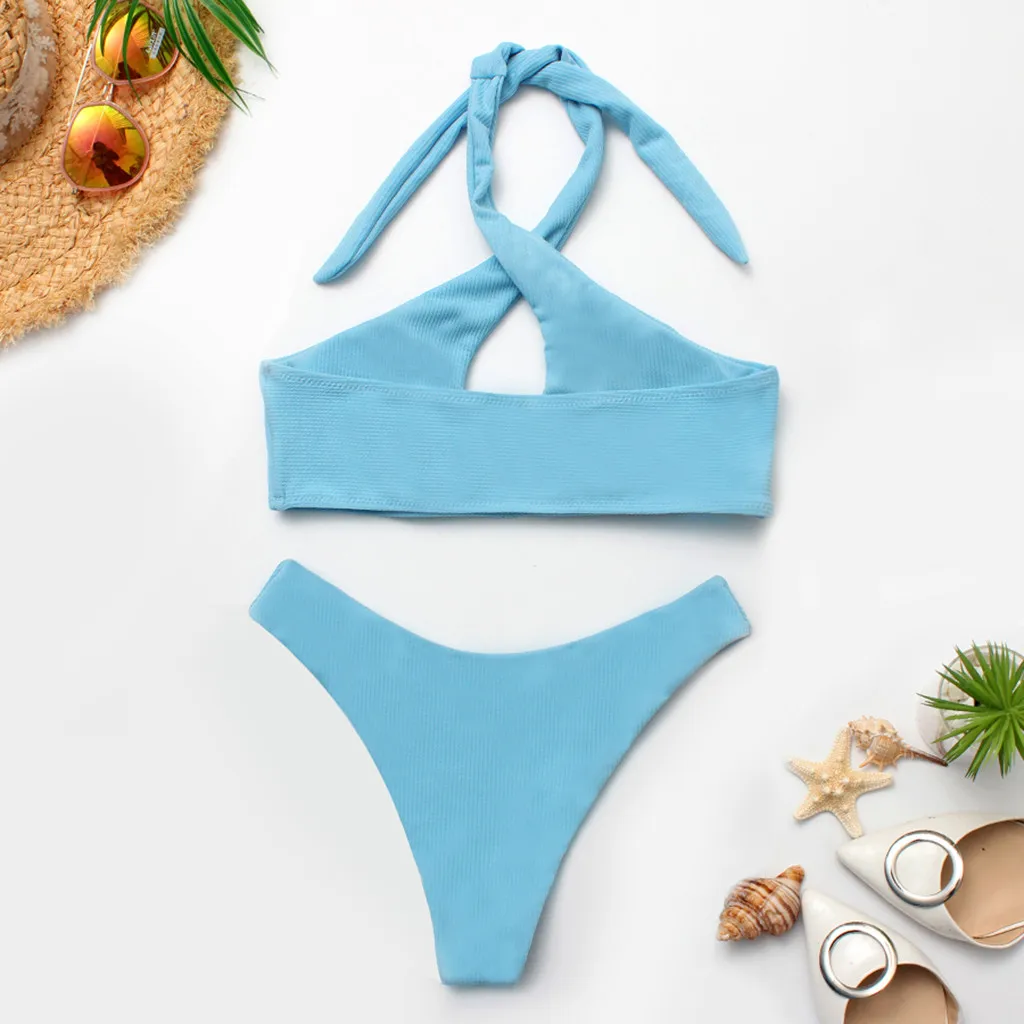 Женский купальник 2019 купальный костюм с пуш-ап женский для женщин стринги из двух