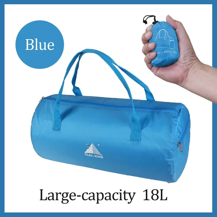 Blue Спортивная сумка для плавания, тренировочная сумка для спортзала, складные нейлоновые водонепроницаемые сумки для портативной большой емкости, уличная Сумка-тоут для мужчин и женщин, спортивная сумка - Цвет: Blue