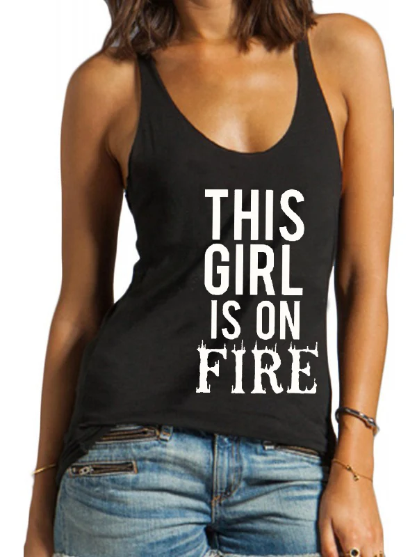 Жилет Топ на бретелях для тренировок девочек с надписью Good Vibes летняя