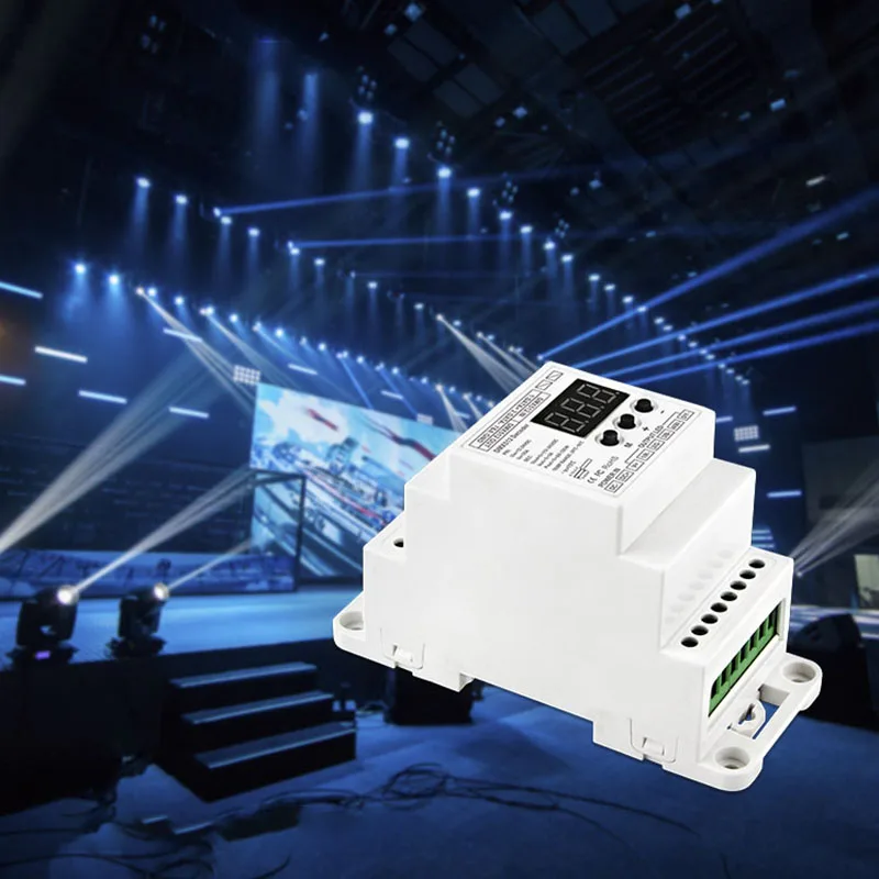 Bc-835-Din-Rj45 Dc12-24V вход 5А X 5Ch выход din-рейка Cv ШИМ Dmx512/1990 Декодер контроллер для