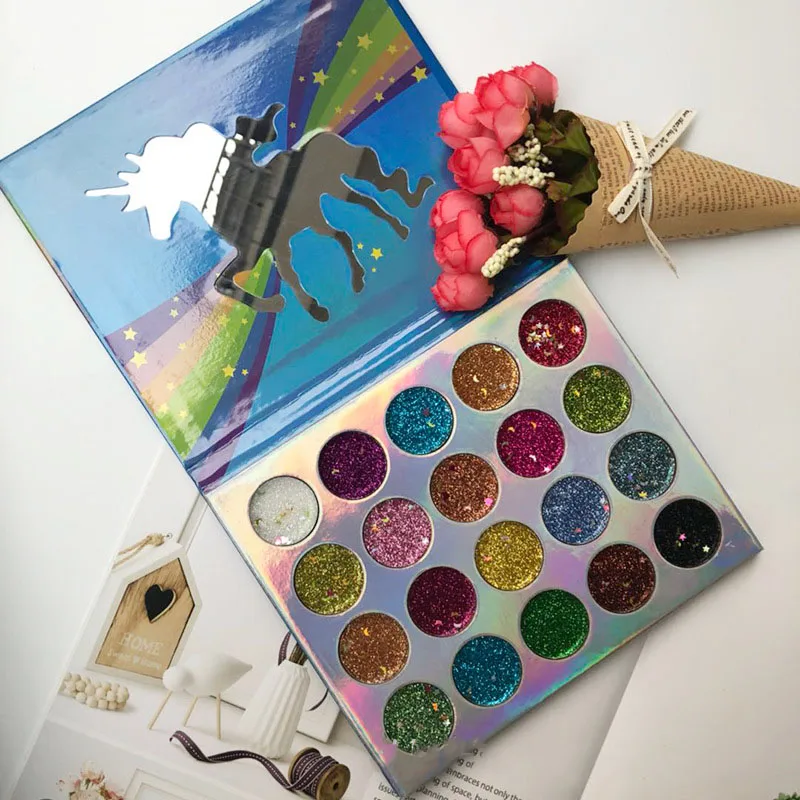 2018 макияж 20 видов цветов Тени для век Палитра Сияющие металлы порошок мерцающие