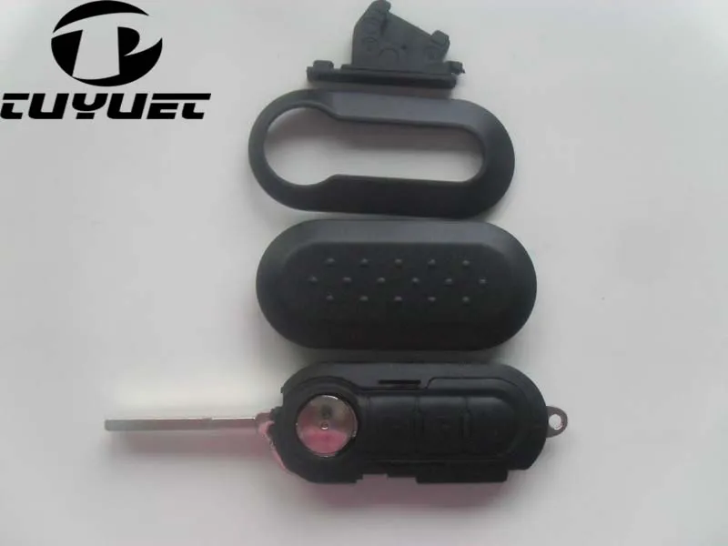 3 Buttons Flip Remote Key COMBO Case Shell Cover for FIAT 500 Panda Punto Bravo Car Alarm Keyless Entry Fob With LOGO | Автомобили и