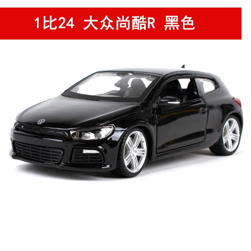 Black Бураго 1:24 Масштаб моделирование сплава Модель автомобиля игрушка для Volkswagen Scirocco украшение автомобиля с оригинальной коробкой человек коллекция подарок - Цвет: Black