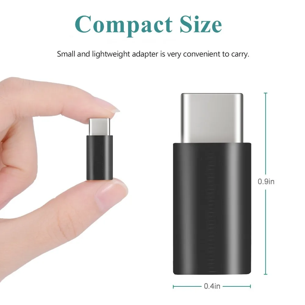 Tongdatech 5 упаковок Type C адаптер Micro USB Женский к Мужской синхронизации данных