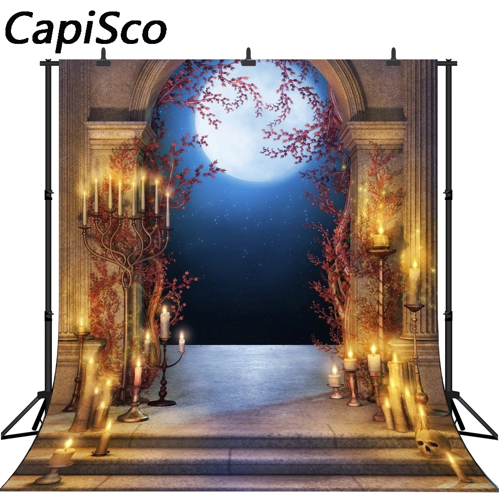 

Capisco фоны для фотосъемки фон на Хэллоуин для фотографии Луна свеча фон для фотостудии вечерние Foto Achtergrond