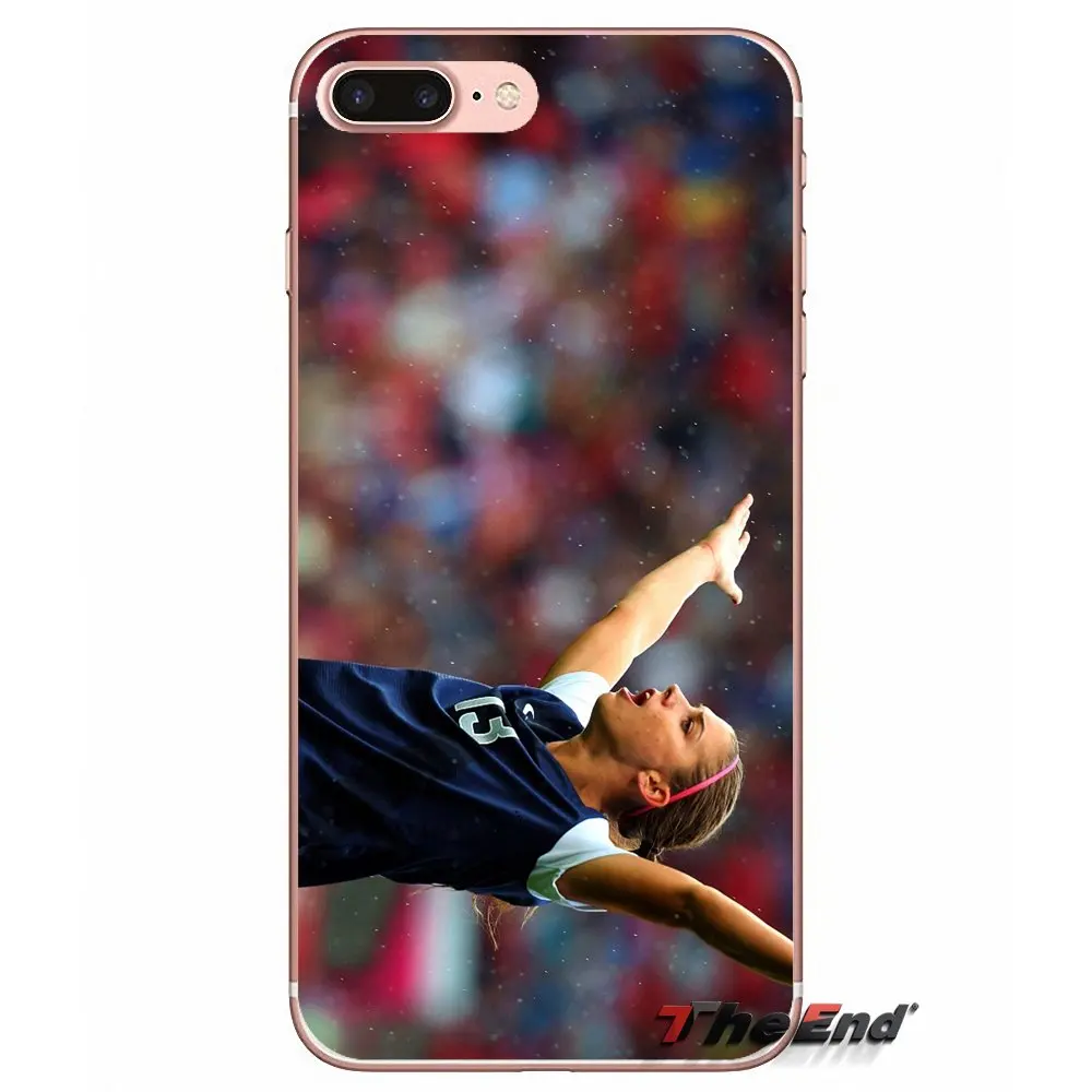 For iPhone X 4 4S 5 5S 5C SE 6 6S 7 8 Plus Samsung Galaxy J1 J3 J5 J7 A3 A5 2016 2017 Alex Morgan American Soccer star Soft Case | Мобильные
