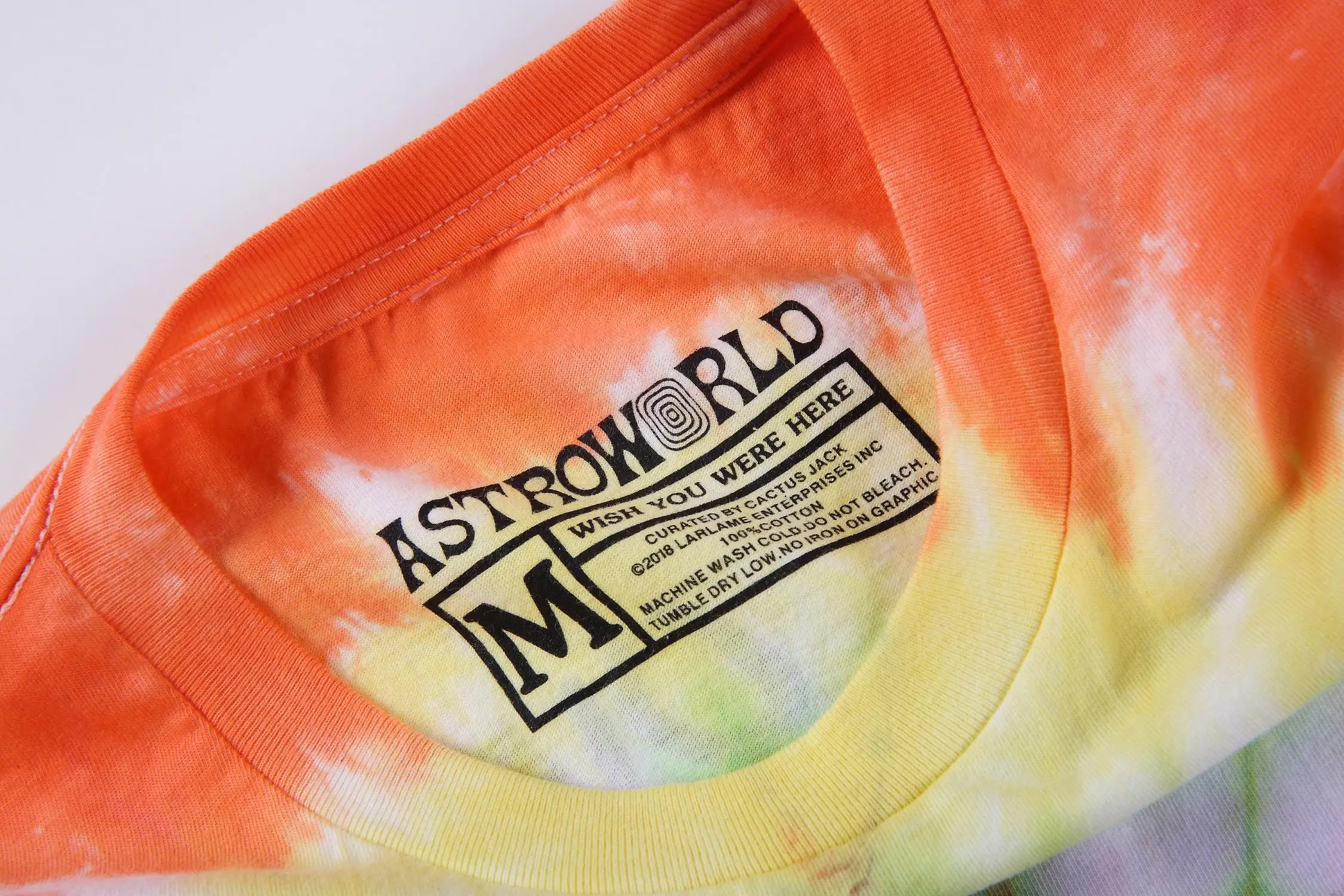 19SS Трэвиса Скотта астромира футболка 1:1 высокое качество инопланетянин Tie Dye футболка уличного рынка хип-хоп Astroworld футболка