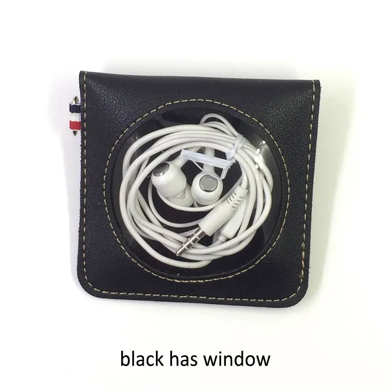 black has window Цифровая дорожная сумка для хранения портативная посылка для наушников многофункциональная коробка для хранения наушников 1 шт. чехол для зарядки органайзер для кабеля - Цвет: black has window