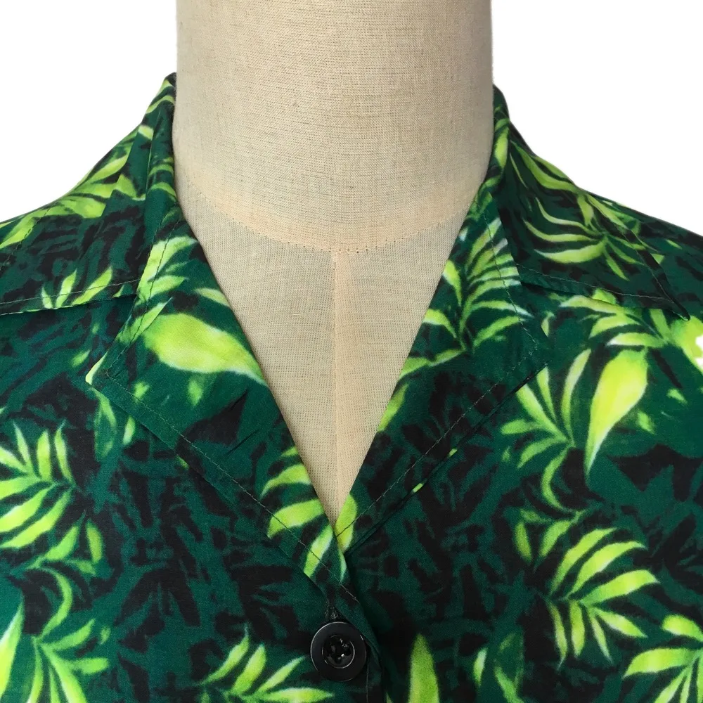 Летняя мужская тропическая рубашка 2019 стильная женская Повседневная с принтом