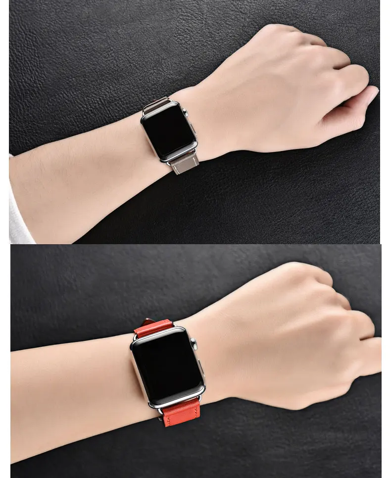 Кожаный ремешок для Apple watch band 4 44 мм 40 мм iwatch band 42 мм 38 мм браслет с пряжкой для Apple watch 4 3 21