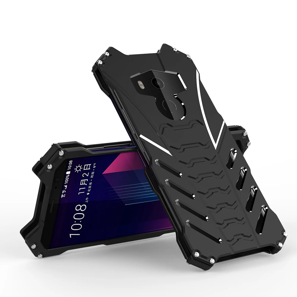 Premium Aluminum Alloy Case Shockproof Anti-drop Personalized Cool Bat Pattern Design Slim Lightweight Cover for HTC U11 + Plus |