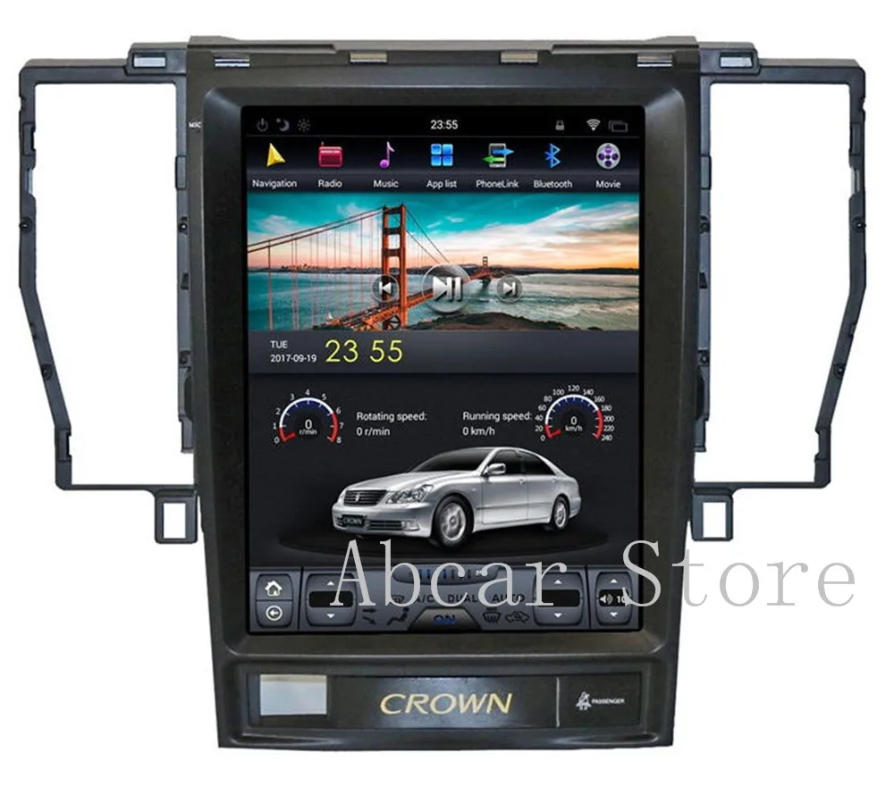 10 4 ''Tesla стиль Android 8 1 автомобильный dvd плеер GPS навигация для Toyota crown 2005 2009 PX6 HDMI