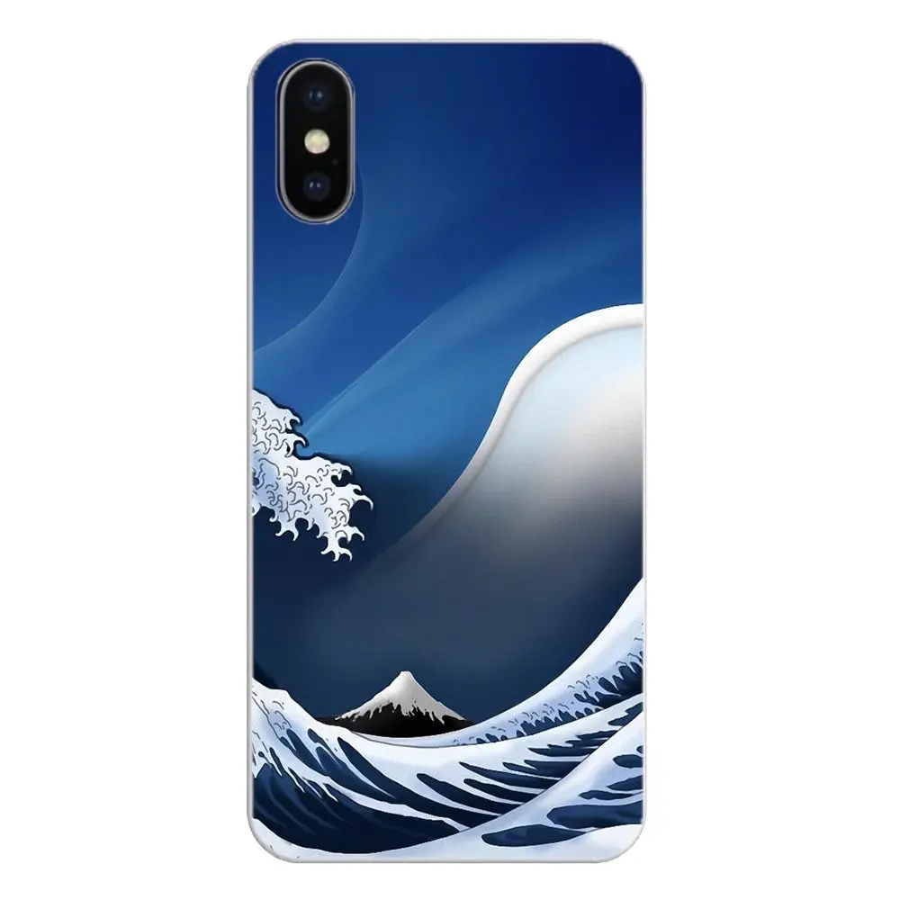 For Sony Xperia Z Z1 Z2 Z3 Z5 compact M2 M4 M5 E3 T3 XA Aqua LG G4 G5 G3 G2 Mini cartoon Wave Art Japanese Silicone Phone Covers |