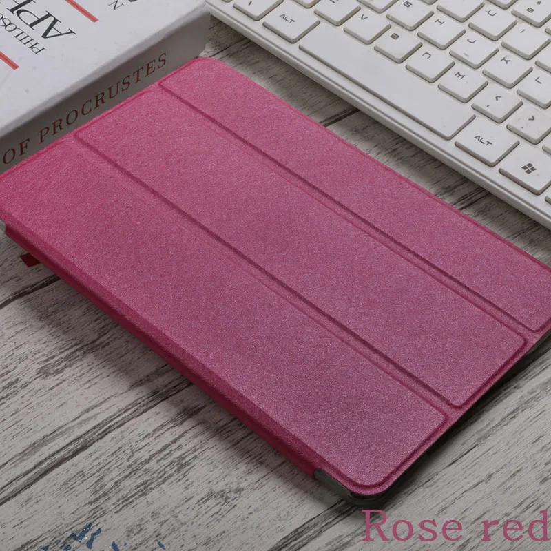 Rose red Умный кожаный чехол для huawei MediaPad M2-801W M2-803L M2-802L M2-801L для huawei M2 8,0 ультра тонкий чехол-книжка для планшета чехол с подставкой Чехол - Цвет: Rose red