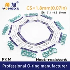 10 шт.лот фторкаучук FKM уплотнительное кольцо CS1.8mm ID7.17,57,6588.58.7599.259.51010.611.211.812.5*1,8 мм уплотнительная прокладка