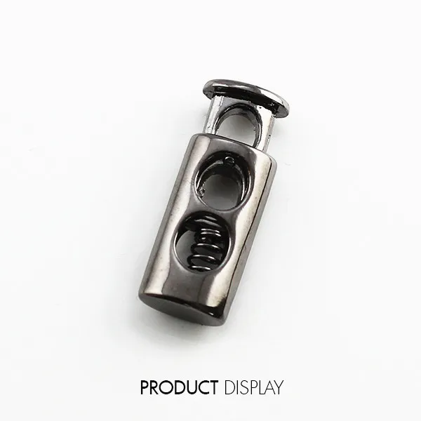 Металлический фиксатор 10 шт. черный пистолет шнур с покрытием шнурок кнопки для