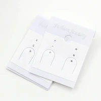 diy white paper 6 holes earrings tags with words fashion jewelry jewelry packaging display 10 pcslot