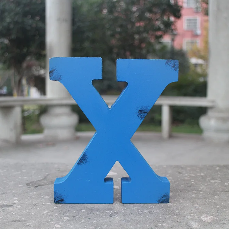 X 18 см/" деревянные буквы заглавные английские буквы украшение для дома, сада, свадьбы декоративные буквы алфавита экологически чистые - Цвет: X